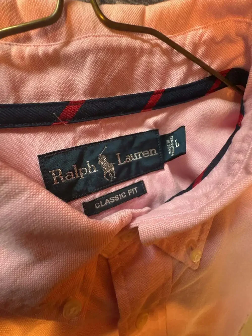 Polo Ralph Lauren Men's Light Pink Long Sleeve Oxford Button-Down Shirt
